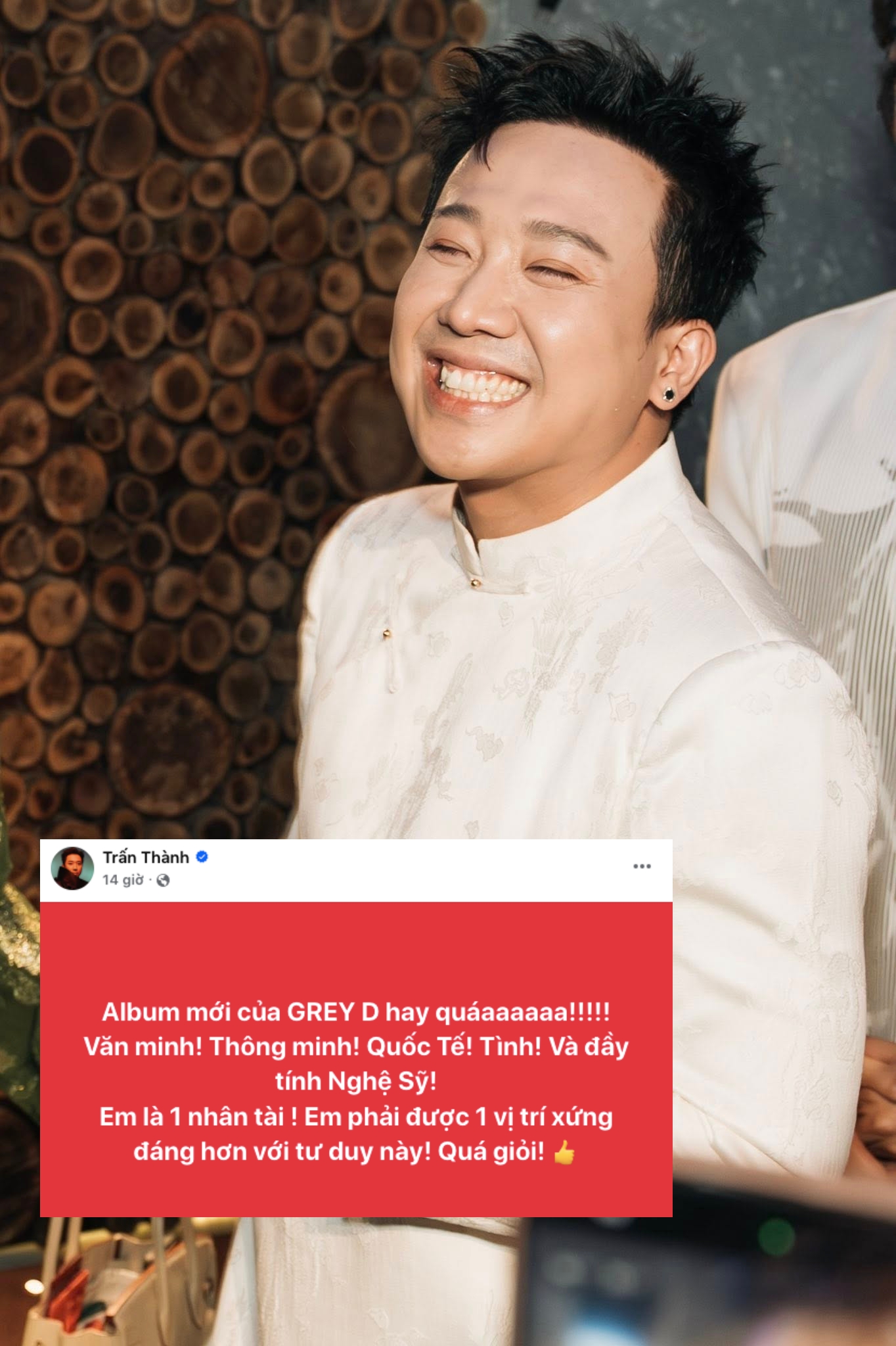 Nam ca sĩ khiến Trấn Th&agrave;nh cảm th&aacute;n &ldquo;văn minh, th&ocirc;ng minh, quốc tế&rdquo;, phải c&oacute; vị thế cao hơn- Ảnh 1.