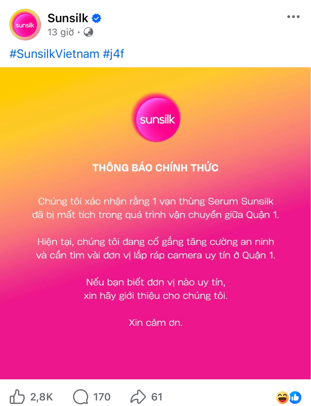 12 tấn KitKat bị trộm, một loạt c&aacute;c brand ở Việt Nam ra th&ocirc;ng b&aacute;o "xe tải chở h&agrave;ng bị mất t&iacute;ch": Chuyện g&igrave; đ&acirc;y?- Ảnh 3.