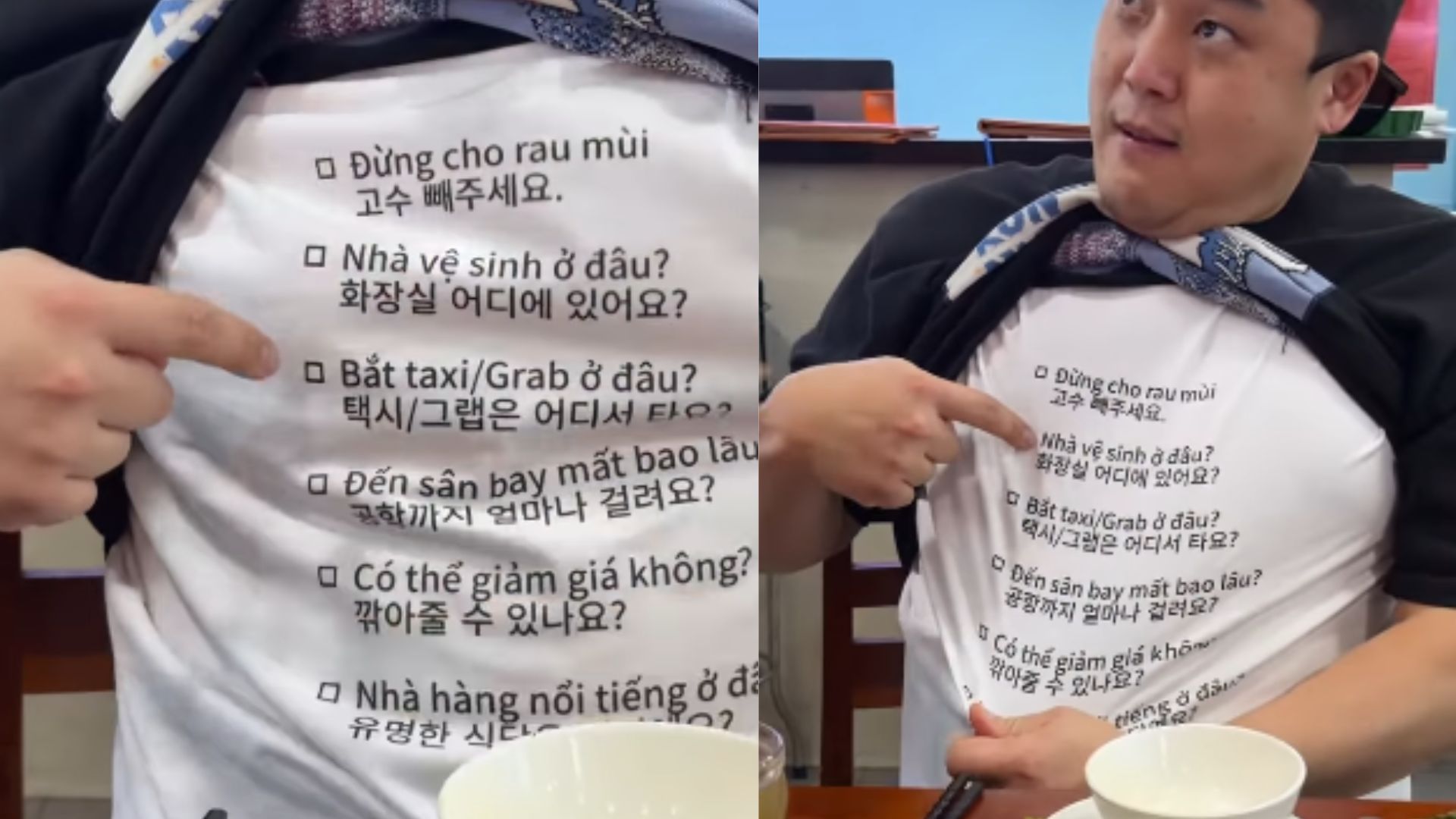 Kh&ocirc;ng n&oacute;i tiếng Việt hay Google dịch, kh&aacute;ch H&agrave;n l&agrave;m 1 h&agrave;nh động lạ khiến nh&acirc;n vi&ecirc;n lập tức hiểu &yacute;: 90.000 người xem xong phải &ldquo;h&aacute; hốc&rdquo;- Ảnh 1.