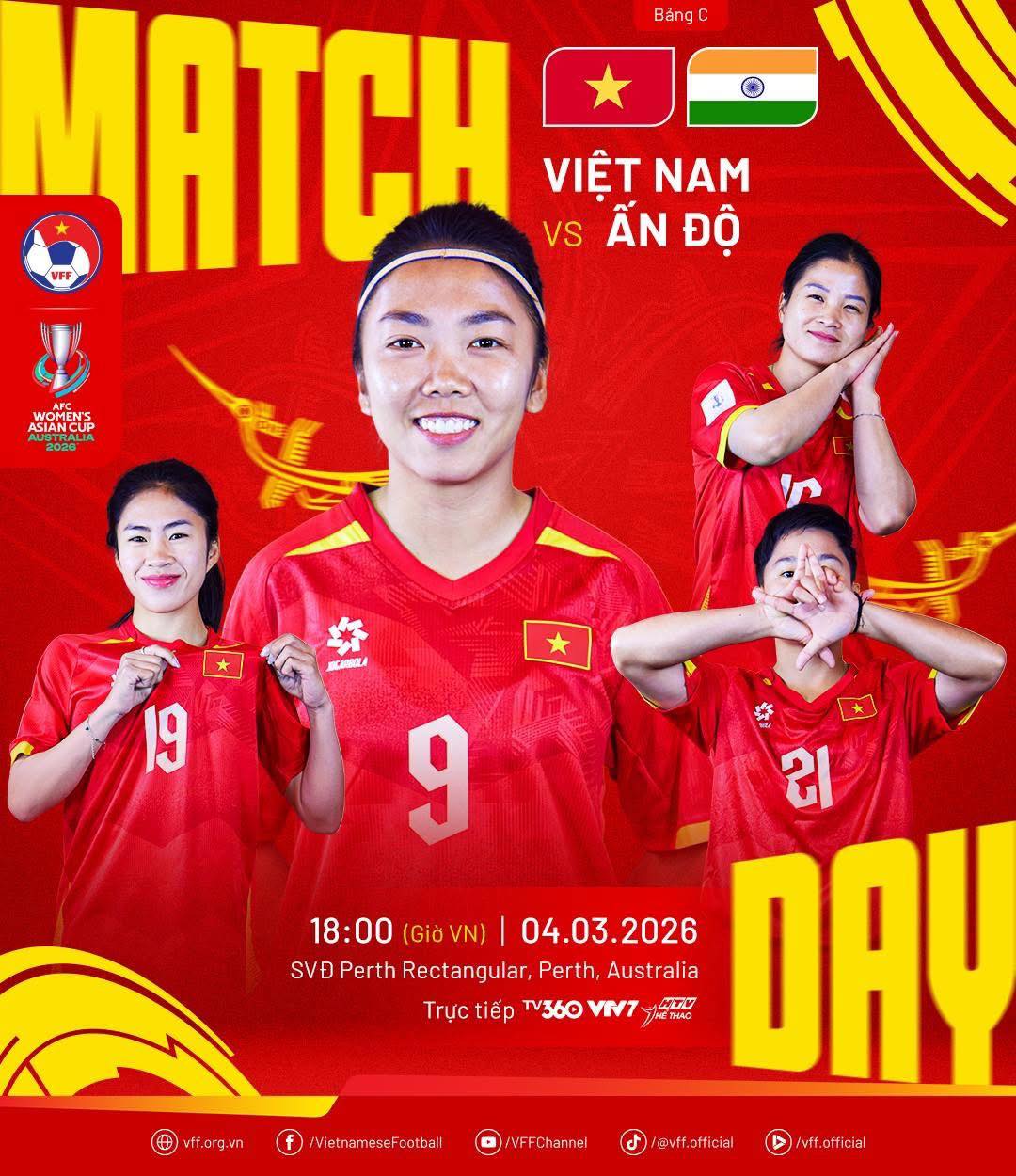 18h00 h&ocirc;m nay tuyển nữ Việt Nam ra qu&acirc;n tại Asian Cup 2026: Quyết t&acirc;m gi&agrave;nh 3 điểm trước Ấn Độ- Ảnh 1.