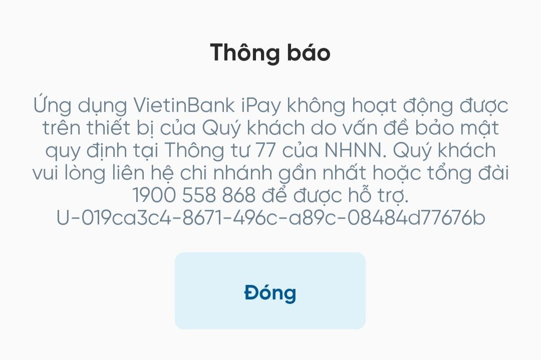 Điện thoại x&aacute;ch tay trước nguy cơ bị chặn ứng dụng ng&acirc;n h&agrave;ng v&agrave; c&aacute;c dịch vụ c&ocirc;ng- Ảnh 1.