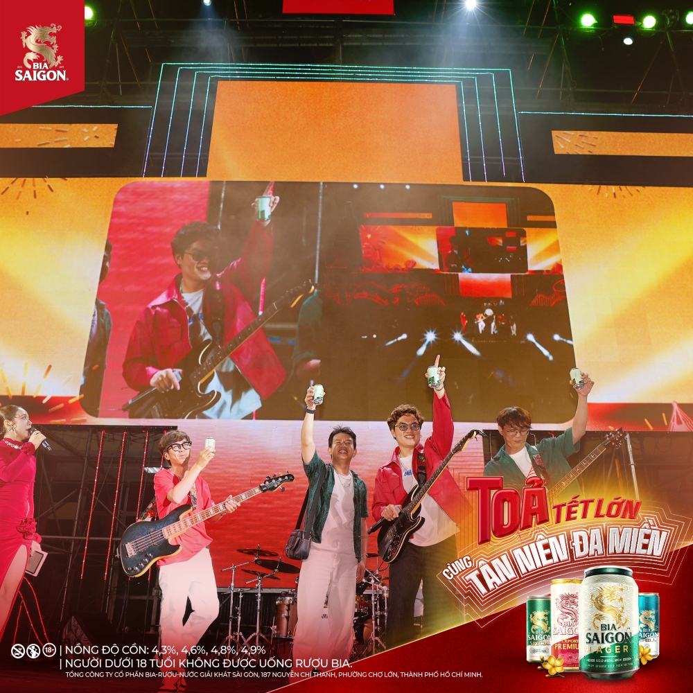 Hồ Quang Hiếu v&agrave; Chillies mang đến kh&ocirc;ng khi T&acirc;n ni&ecirc;n hứng khởi tại tiệc T&acirc;n ni&ecirc;n đa miền si&ecirc;u khủng của Bia Saigon- Ảnh 2.