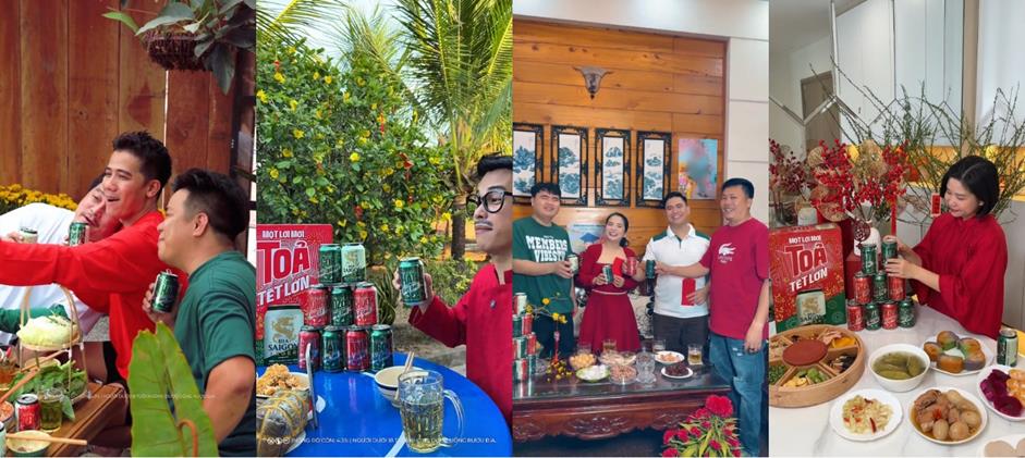 Mạng x&atilde; hội &ldquo;dậy s&oacute;ng&rdquo; khi d&agrave;n KOL rủ nhau bắt trend thử th&aacute;ch Bia Saigon ng&agrave;y Tết vừa qua- Ảnh 1.