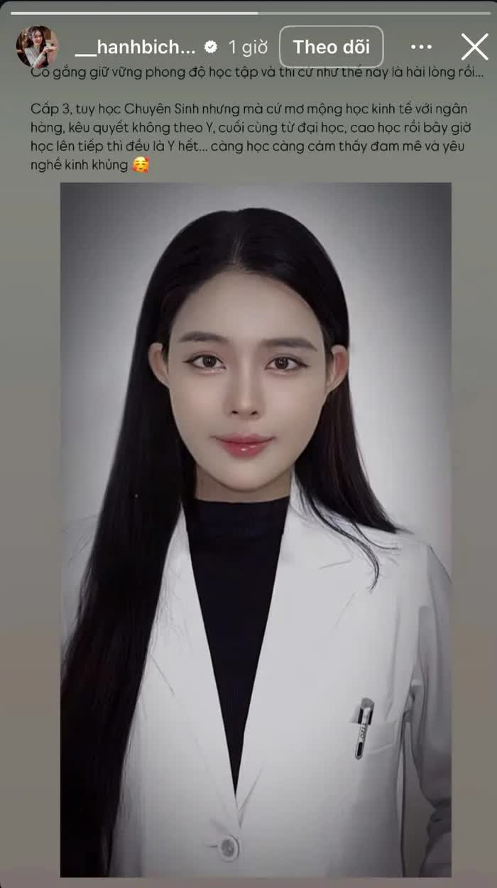Bạn g&aacute;i &ldquo;tr&acirc;m anh thế phiệt&rdquo; của Vũ Văn Thanh g&acirc;y ch&uacute; &yacute; với h&igrave;nh ảnh nữ sinh trường Y chăm chỉ, kh&aacute;c hẳn vẻ sexy tr&ecirc;n MXH- Ảnh 2.