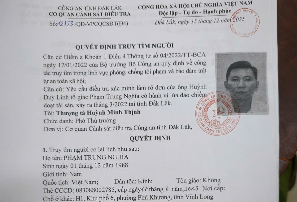 Ai thấy Phạm Trung Nghĩa ở đ&acirc;u, tr&igrave;nh b&aacute;o ngay theo số 094.436.1717- Ảnh 1.