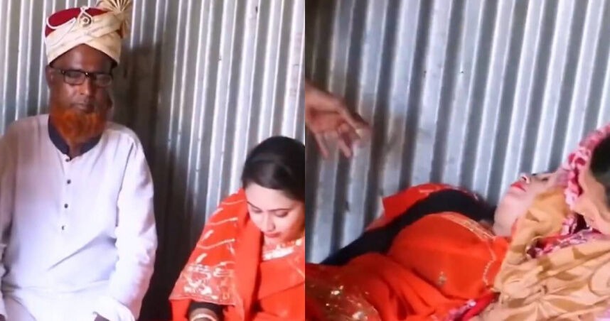 Nh&igrave;n thấy khu&ocirc;n mặt ch&uacute; rể, c&ocirc; d&acirc;u ngất xỉu trong đ&aacute;m cưới- Ảnh 1.