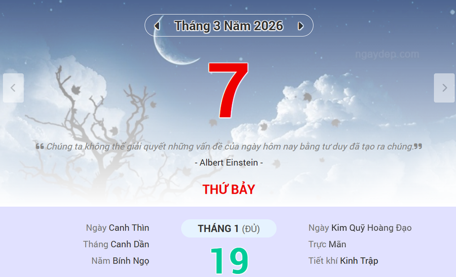Lịch &acirc;m 7/3 - Xem lịch &acirc;m ng&agrave;y 7/3- Ảnh 1.