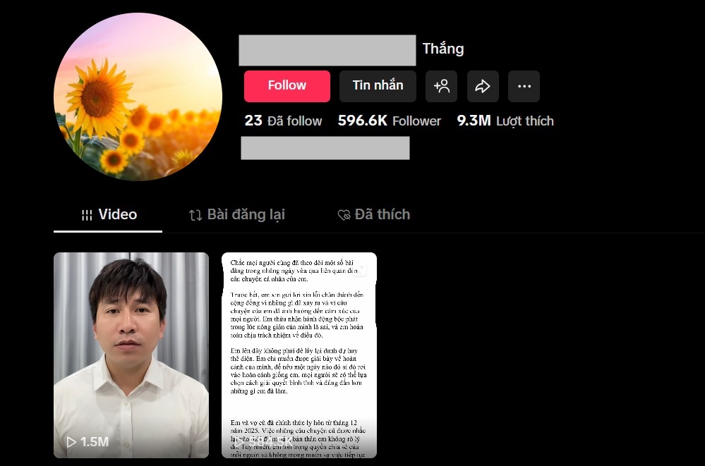 T&igrave;nh trạng hiện tại của TikToker Thắng Kh&ocirc;ng Kịp sau ồn &agrave;o lộ clip đ&aacute;nh vợ- Ảnh 3.