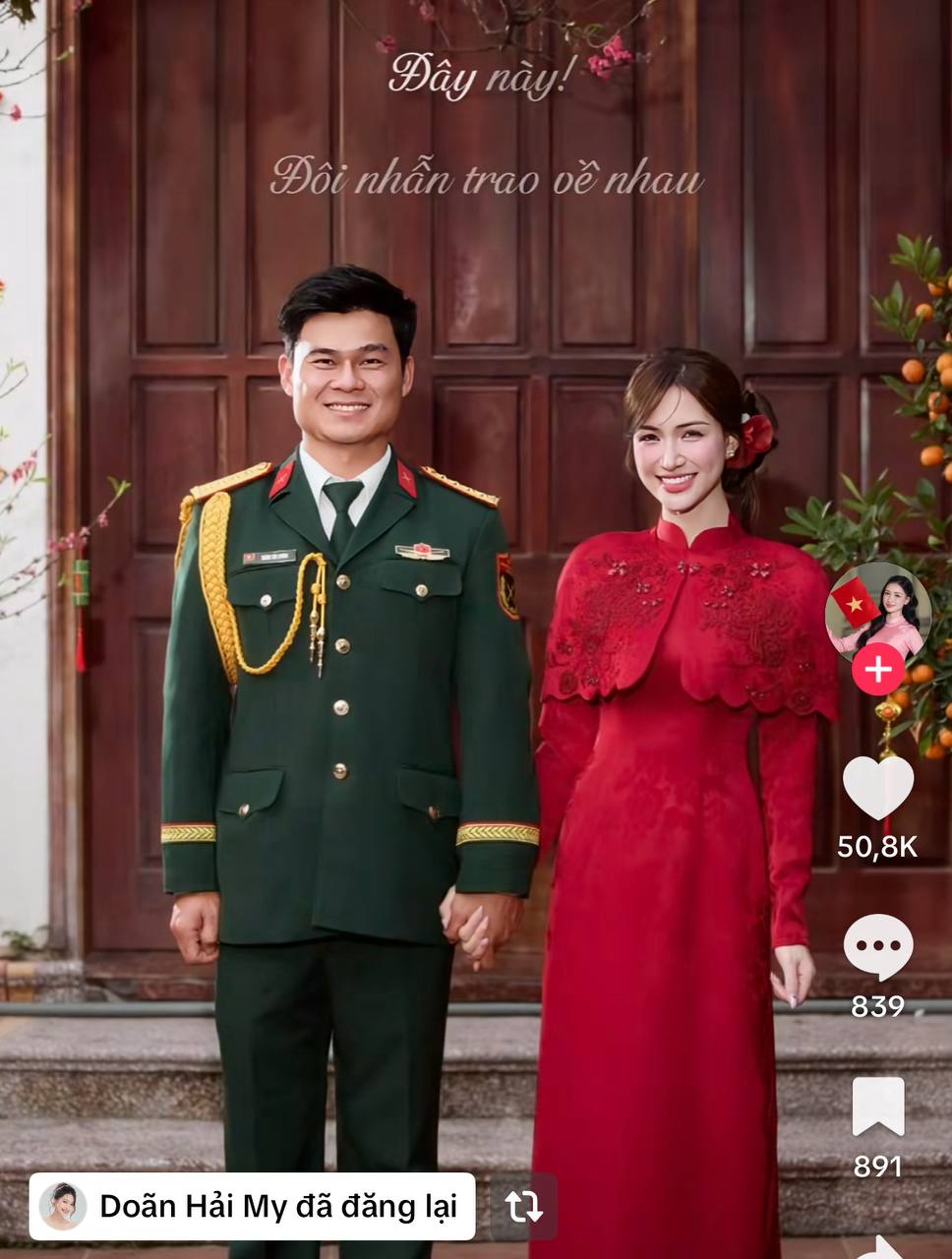 Ho&agrave; Minzy c&ocirc;ng khai bạn trai qu&acirc;n nh&acirc;n, Do&atilde;n Hải My liền c&oacute; 1 h&agrave;nh động khiến netizen khẳng định chuyện t&igrave;nh l&agrave; "real" chứ kh&ocirc;ng phải đ&oacute;ng MV- Ảnh 1.