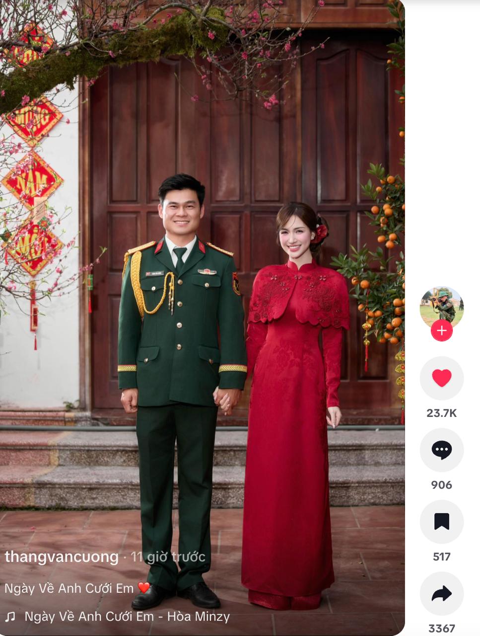 Bạn trai qu&acirc;n nh&acirc;n của H&ograve;a Minzy c&oacute; động th&aacute;i đầu ti&ecirc;n sau khi c&ocirc;ng khai hẹn h&ograve;- Ảnh 3.