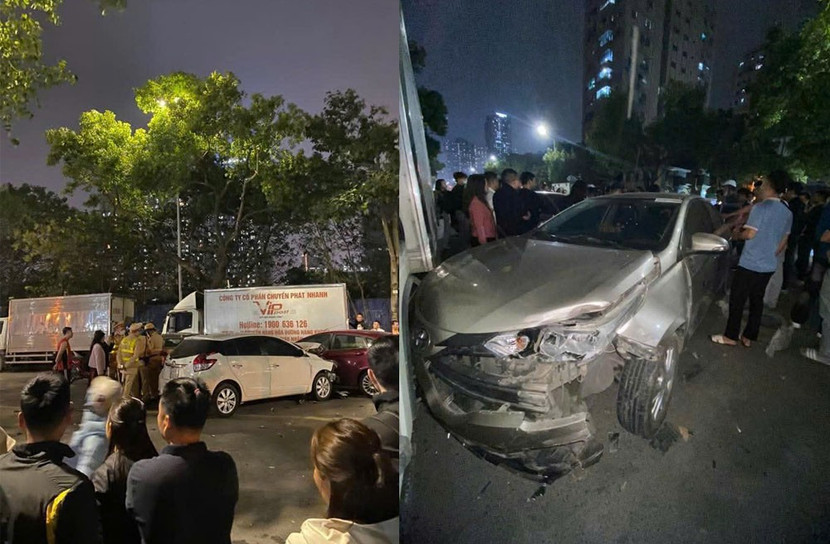 Vụ &ocirc; t&ocirc; t&ocirc;ng li&ecirc;n ho&agrave;n tr&ecirc;n phố H&agrave; Nội: Một nạn nh&acirc;n nữ tử vong- Ảnh 1.