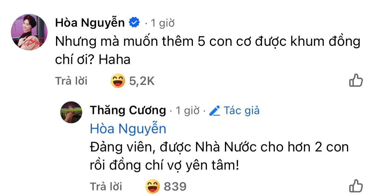 Vừa c&ocirc;ng khai Ho&agrave; Minzy đ&atilde; muốn c&oacute; 5 đứa con, chồng Đại u&yacute; đ&aacute;p một c&acirc;u cực uy t&iacute;n- Ảnh 2.