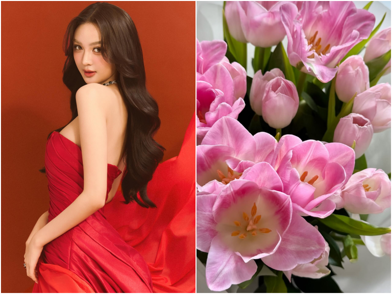 8/3 ai cũng khoe qu&agrave;, ri&ecirc;ng hội mỹ nh&acirc;n gi&agrave;u sụ tranh thủ flex lu&ocirc;n nhan sắc lấn lướt cả hoa- Ảnh 9.