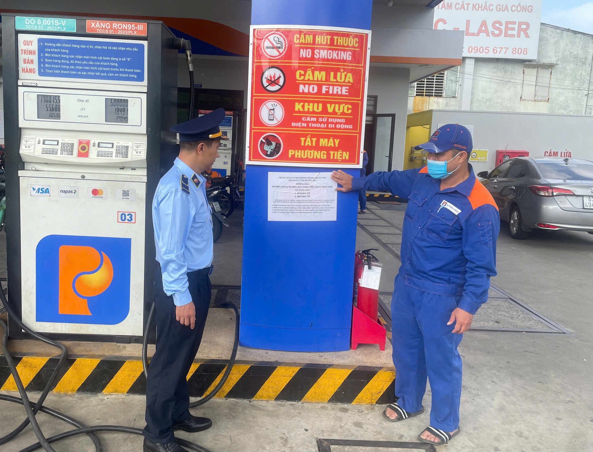 Đ&agrave; Nẵng: D&aacute;n số điện thoại đường d&acirc;y n&oacute;ng tại to&agrave;n bộ cửa h&agrave;ng xăng dầu- Ảnh 2.