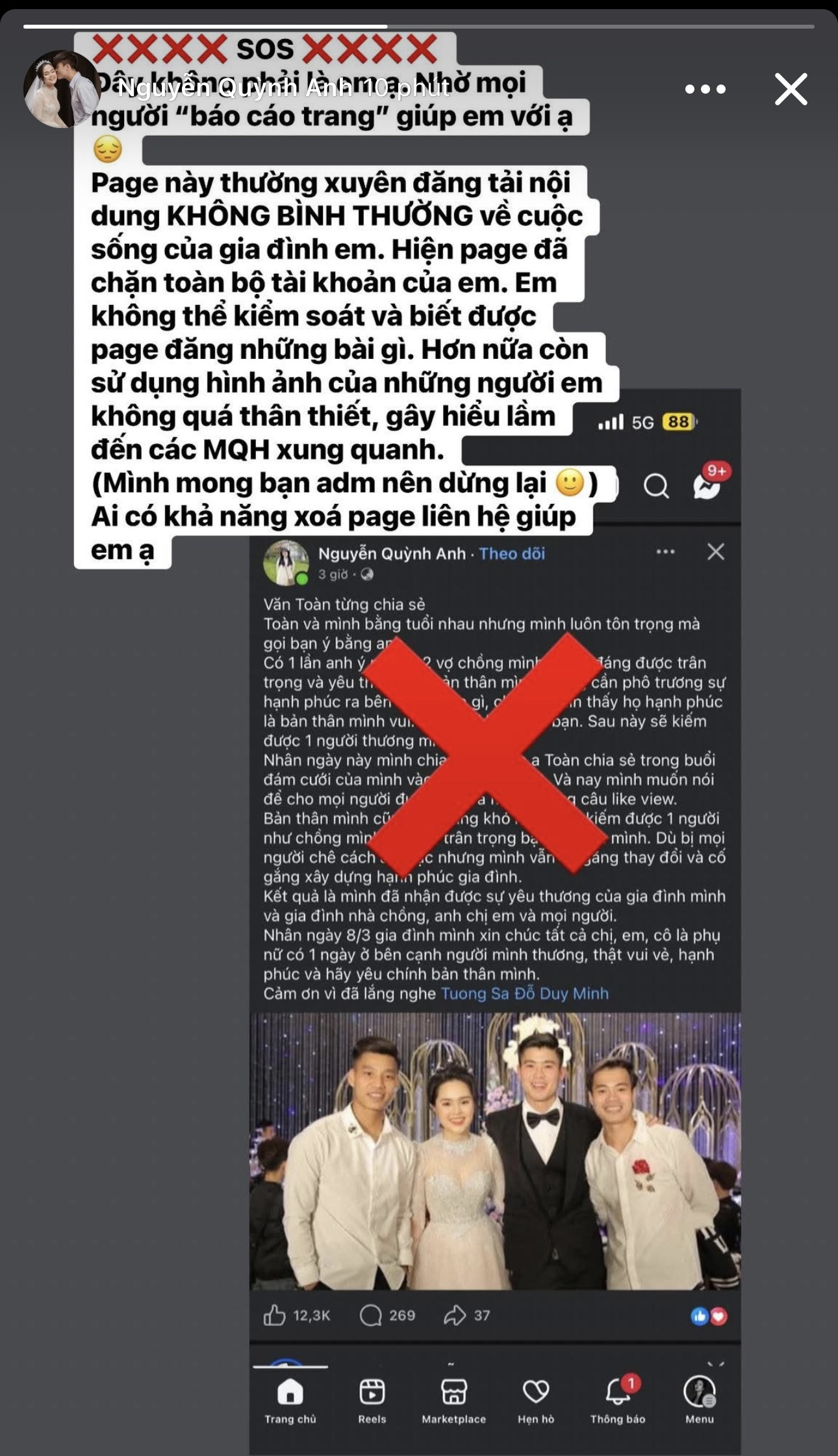 MXH “dậy sóng” vì bài đăng lạ giữa vợ Duy Mạnh và Văn Toàn, chính chủ phải lên tiếng gấp- Ảnh 1. MXH “dậy sóng” vì bài đăng lạ giữa vợ Duy Mạnh và Văn Toàn, chính chủ phải lên tiếng gấp- Ảnh 1.