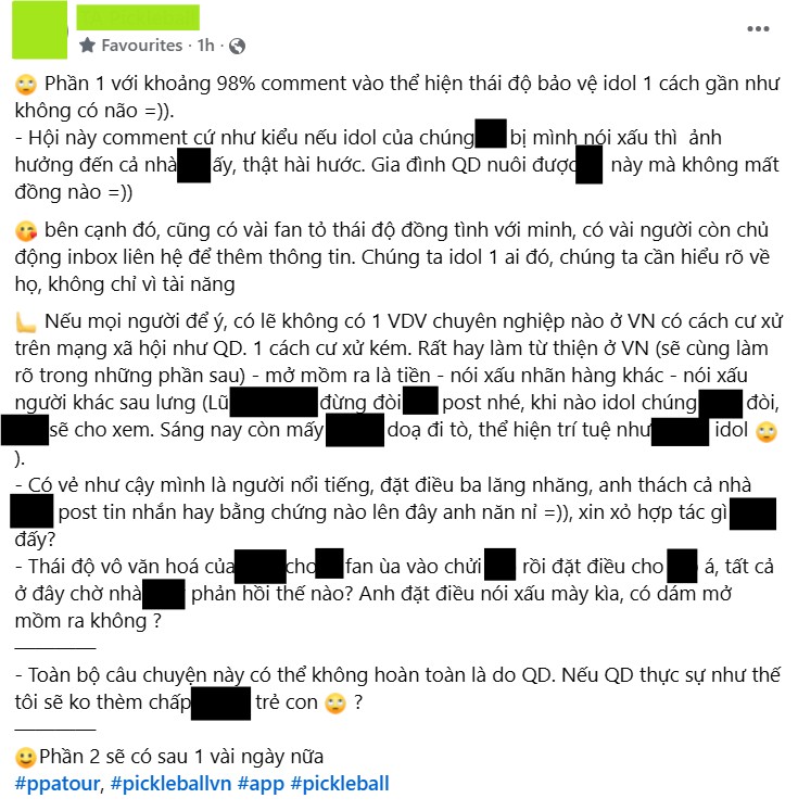 Drama Pickleball: Trang fanpage li&ecirc;n tục &ldquo;pressing&rdquo;, chờ Quang Dương phản hồi- Ảnh 5.