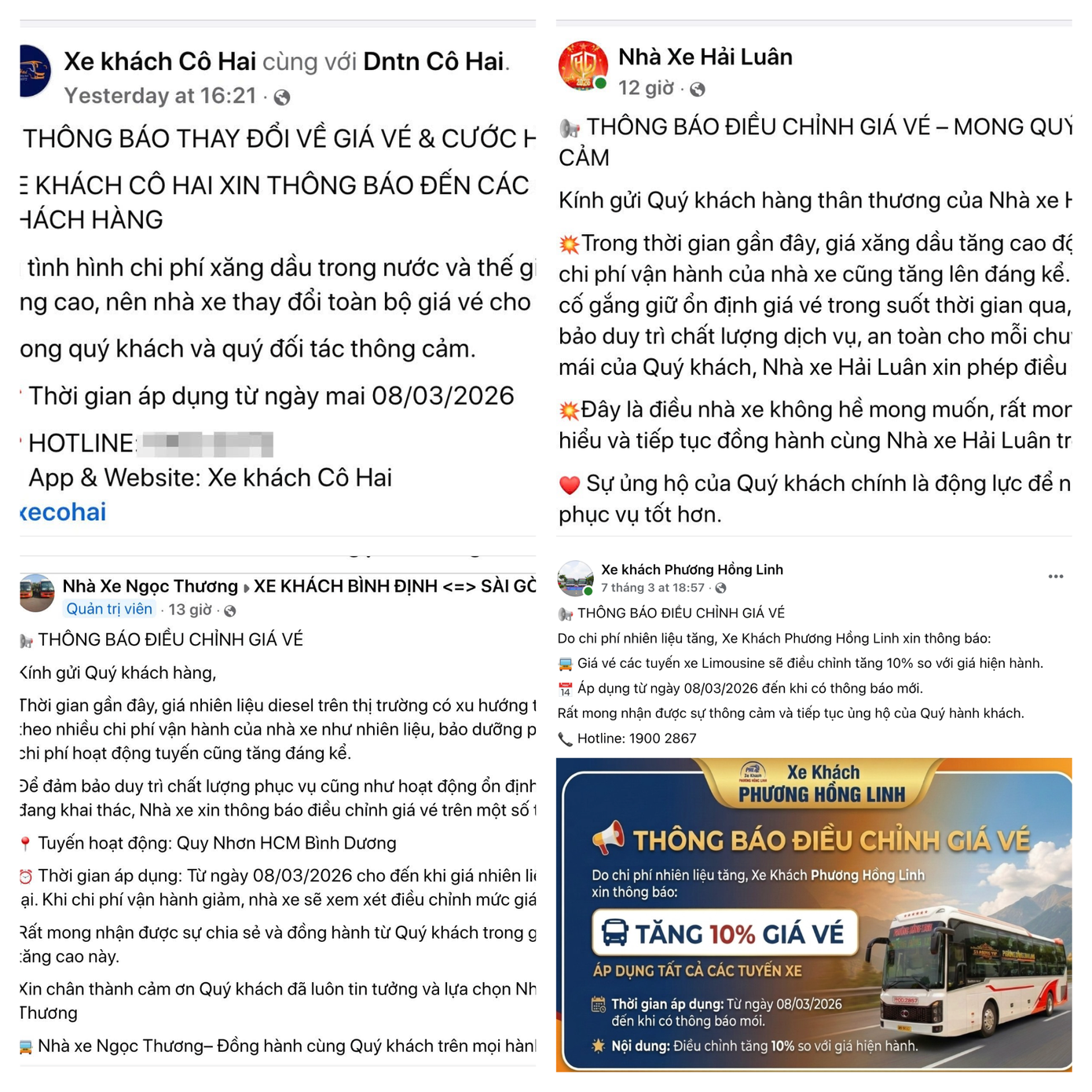 Giá xăng dầu tăng cao, nhiều nhà xe đồng loạt điều chỉnh giá vé- Ảnh 1.