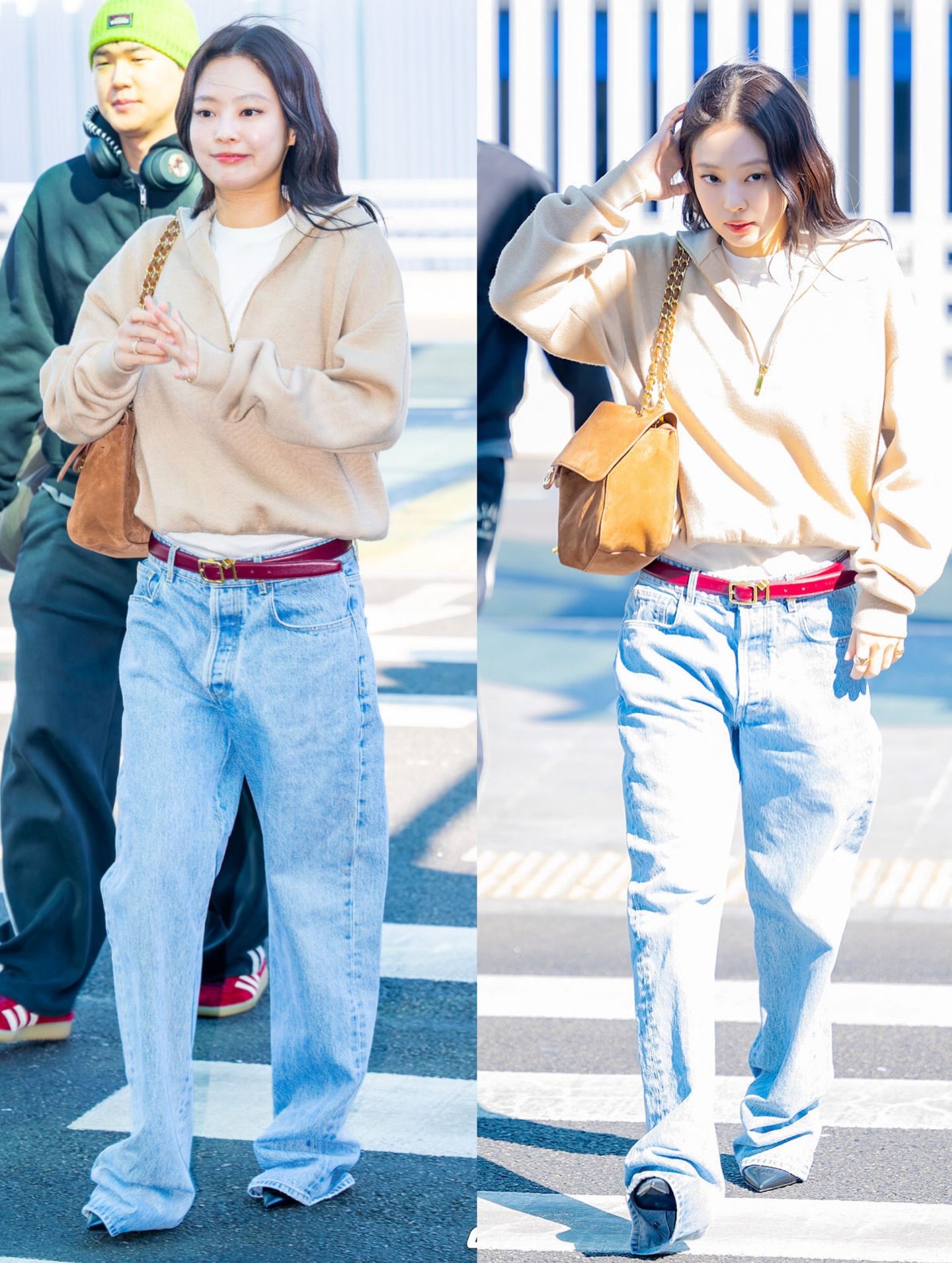 Ho&aacute; ra Jennie "fake" chiều cao kiểu n&agrave;y: L&ugrave;n mấy cũng kh&ocirc;ng cắt quần, phải vừa đi vừa dẫm nguy&ecirc;n gi&agrave;y l&ecirc;n mới được!- Ảnh 1.