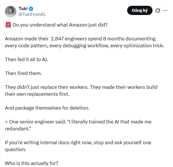 2.847 kỹ sư Amazon Prime Video 'v&ocirc; t&igrave;nh' tự đ&agrave;o tạo AI để rồi bị sa thải kh&ocirc;ng thương tiếc- Ảnh 1.