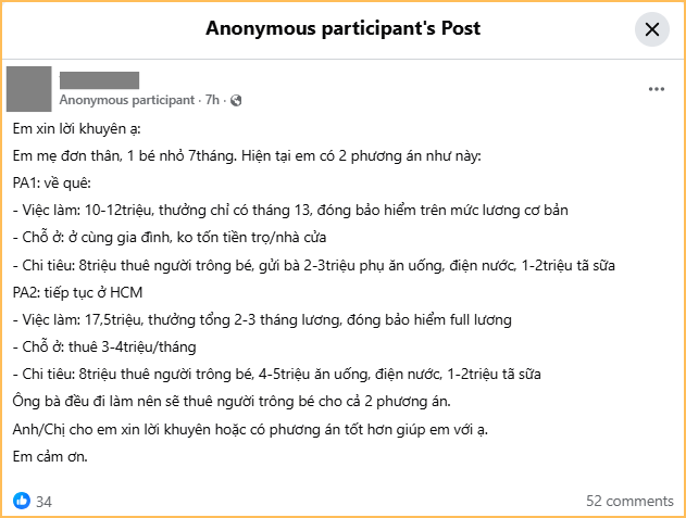 Ở TP.HCM lương gần 18 triệu, tốn 4 triệu thu&ecirc; nh&agrave;, về qu&ecirc; lương c&ograve;n 12 triệu nhưng kh&ocirc;ng mất tiền ở: Giờ sao?- Ảnh 1.