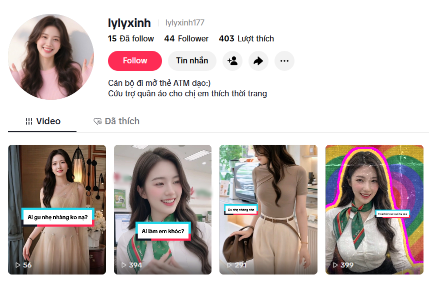 H&agrave;ng loạt g&aacute;i xinh ng&acirc;n h&agrave;ng ưỡn ẹo rồi k&ecirc;u gọi mở thẻ tr&ecirc;n TikTok, thật chất họ l&agrave; ai?- Ảnh 3.