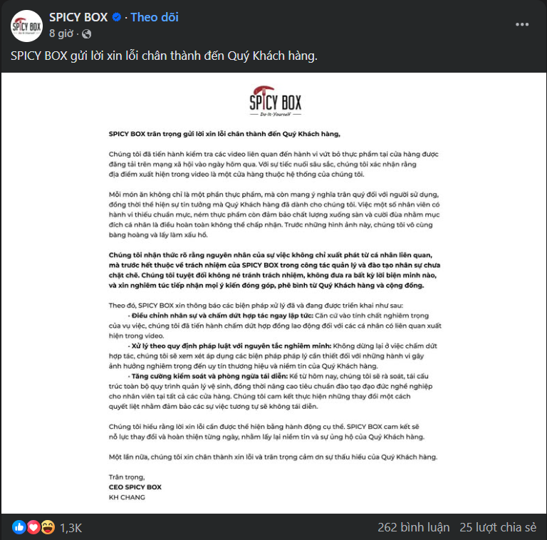 Hệ thống lẩu buffet trải dài từ Bắc vào Nam lên tiếng sau khi xuất hiện video ném thực phẩm xuống sàn- Ảnh 1. Hệ thống lẩu buffet trải dài từ Bắc vào Nam lên tiếng sau khi xuất hiện video ném thực phẩm xuống sàn- Ảnh 1.