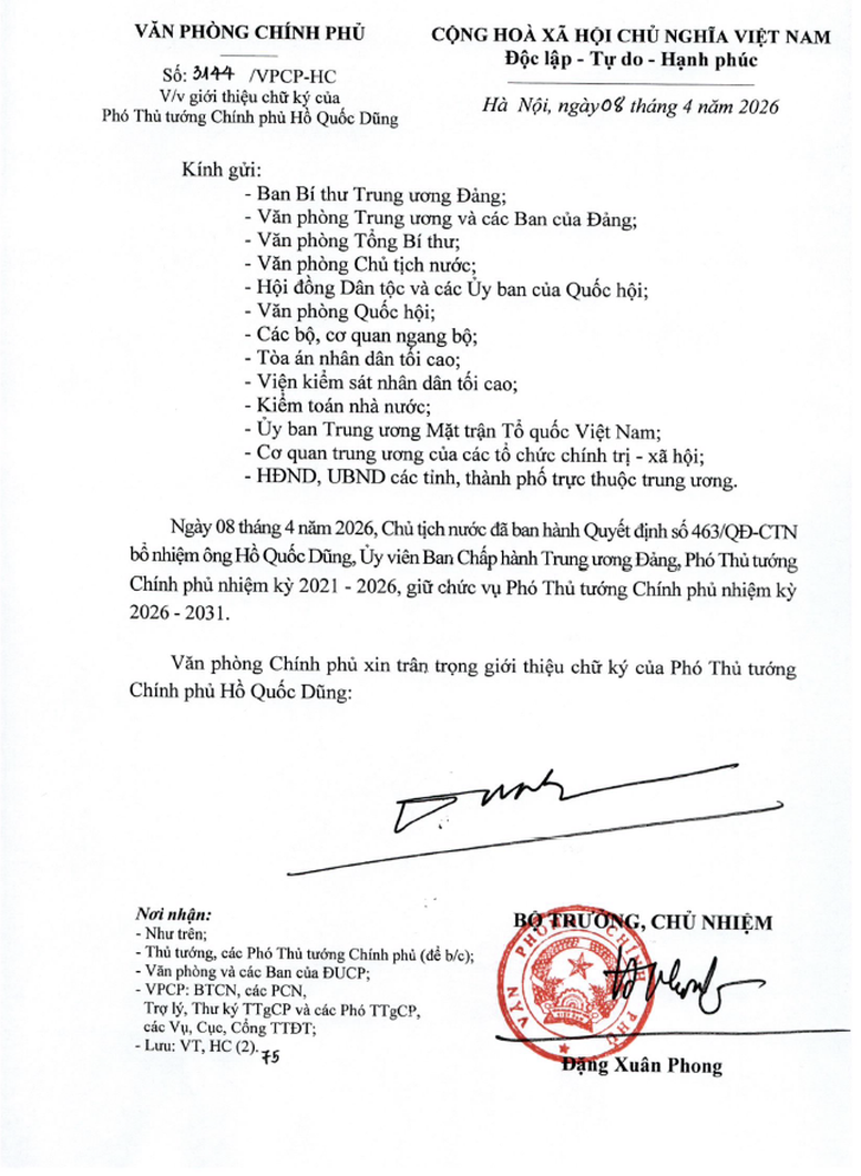 Giới thiệu chữ k&yacute; của Thủ tướng v&agrave; c&aacute;c Ph&oacute; Thủ tướng Ch&iacute;nh phủ nhiệm kỳ 2026-2031- Ảnh 5.