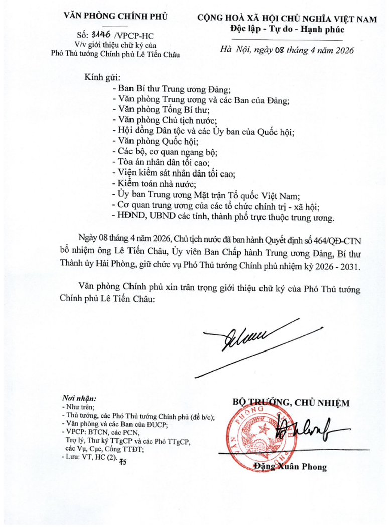 Giới thiệu chữ k&yacute; của Thủ tướng v&agrave; c&aacute;c Ph&oacute; Thủ tướng Ch&iacute;nh phủ nhiệm kỳ 2026-2031- Ảnh 7.