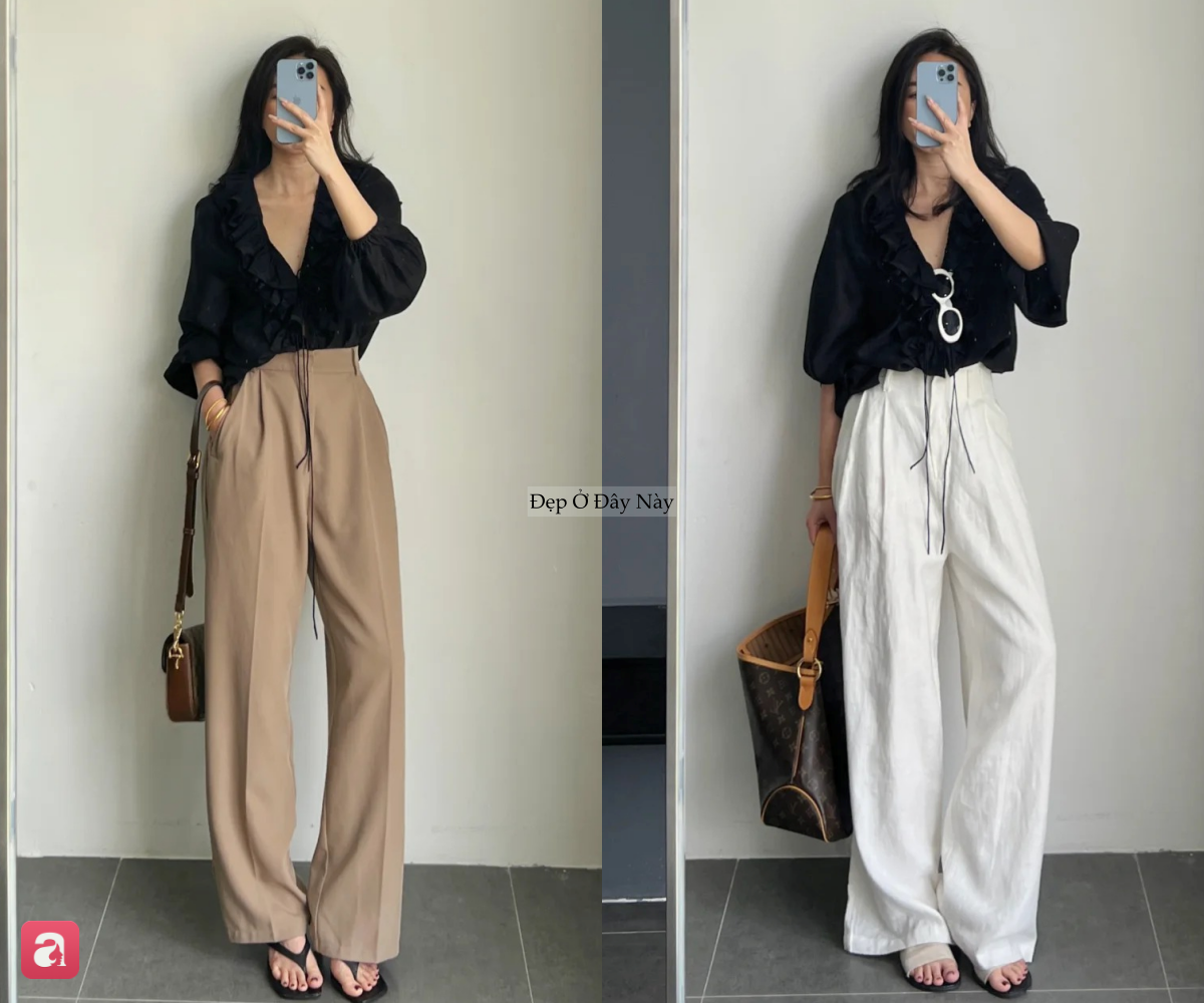 Mặc đẹp cả tuần chỉ với 1 chiếc &aacute;o blouse đen: Từ đi l&agrave;m tới dạo phố đều hợp cả - Ảnh 3.