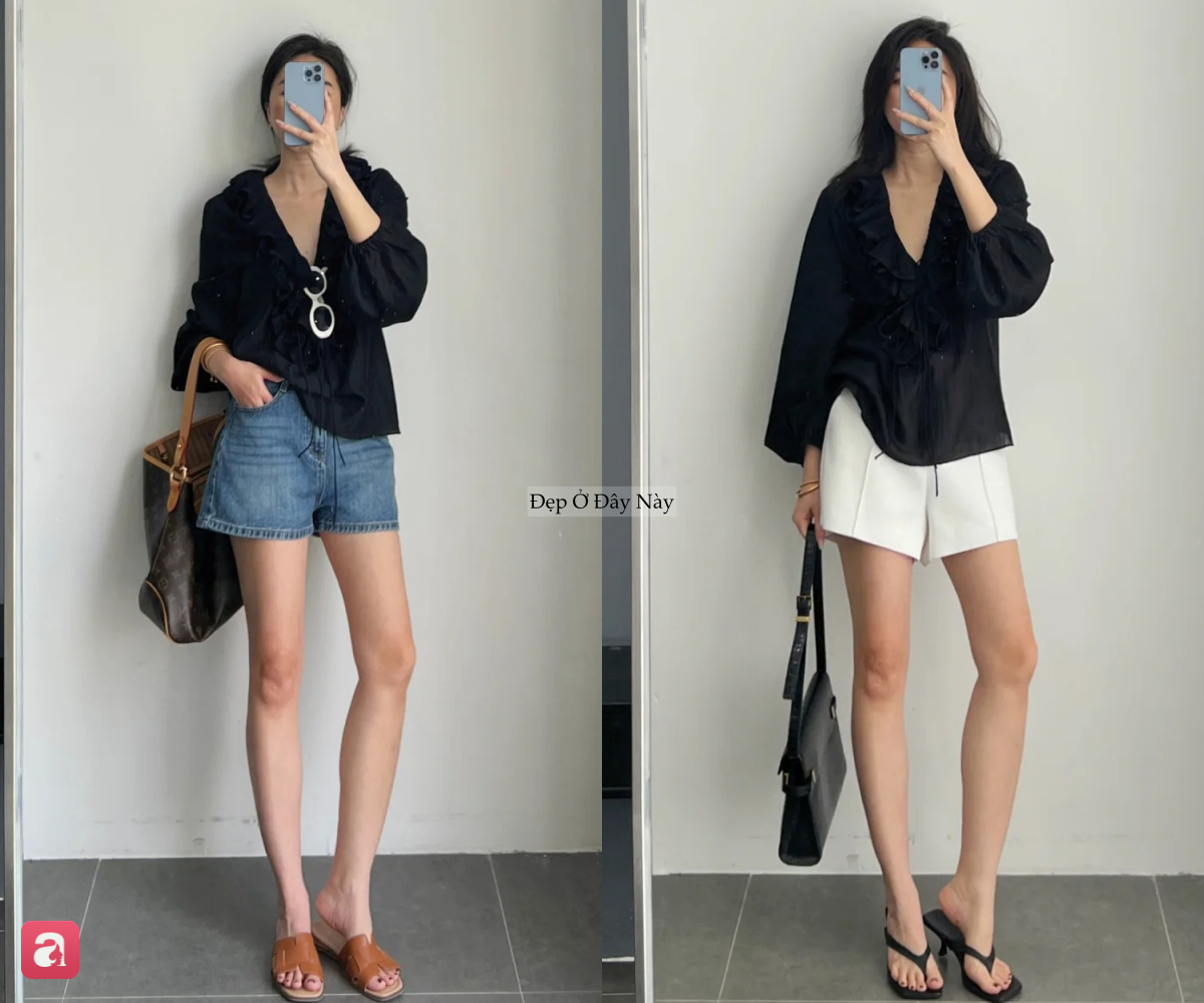 Mặc đẹp cả tuần chỉ với 1 chiếc &aacute;o blouse đen: Từ đi l&agrave;m tới dạo phố đều hợp cả - Ảnh 2.
