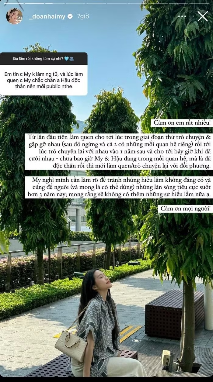 Chuyện nhắn tin của Đo&agrave;n Văn Hậu g&acirc;y b&agrave;n t&aacute;n, Do&atilde;n Hải My từng phải l&ecirc;n tiếng về vụ người thứ ba- Ảnh 4.