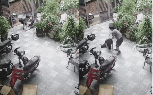 Chồng giật t&oacute;c, đấm đ&aacute; vợ d&atilde; man, con nhỏ chứng kiến cảnh tượng đau l&ograve;ng: Đoạn clip khiến cộng đồng mạng phẫn nộ- Ảnh 1.