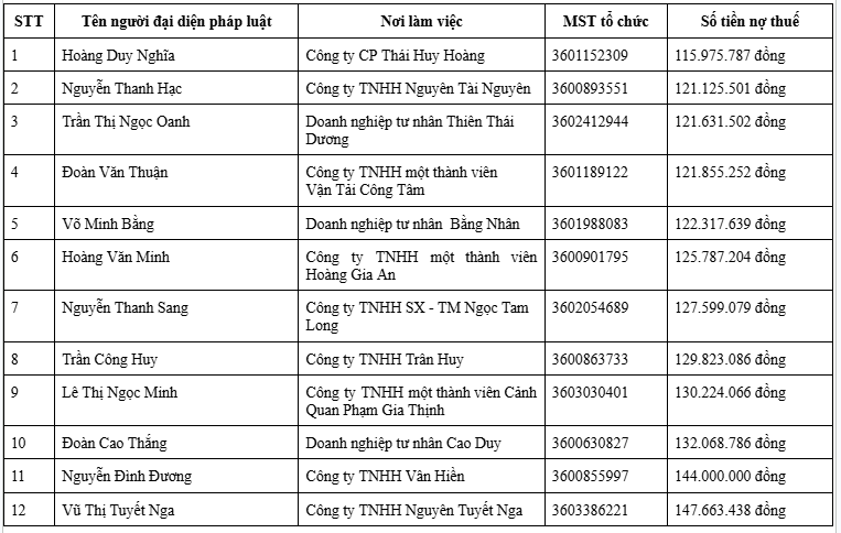 Cơ quan Thuế th&ocirc;ng b&aacute;o: 12 người c&oacute; t&ecirc;n sau đ&acirc;y bị tạm ho&atilde;n xuất cảnh - Ảnh 1.