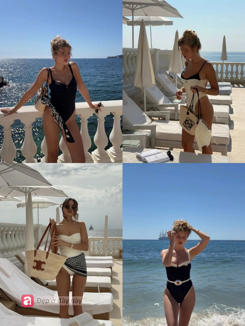 Đồ bơi &ldquo;old money&rdquo;: Kh&ocirc;ng cần hở bạo, chỉ cần tinh tế l&agrave; đủ sang - Ảnh 2.