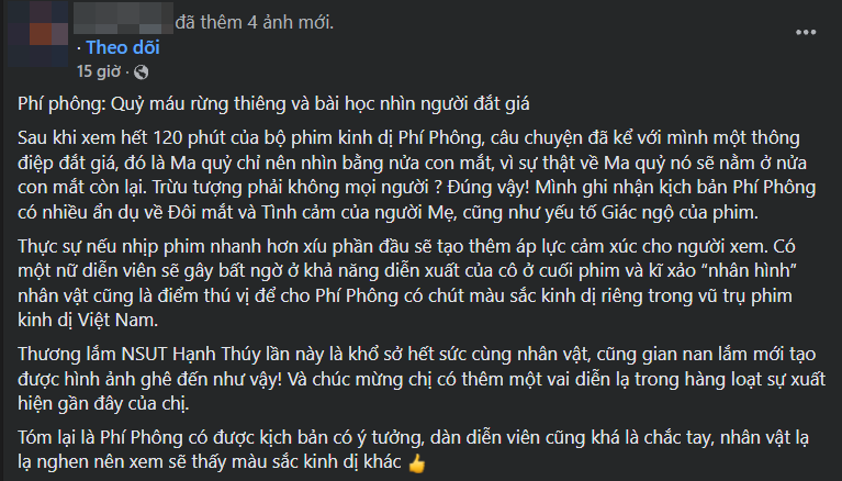 Dân tình review nóng Phí Phông: Khẳng định vị thế kinh dị Việt, người được khen nhất không phải Kiều Minh Tuấn- Ảnh 5. Dân tình review nóng Phí Phông: Khẳng định vị thế kinh dị Việt, người được khen nhất không phải Kiều Minh Tuấn- Ảnh 5.
