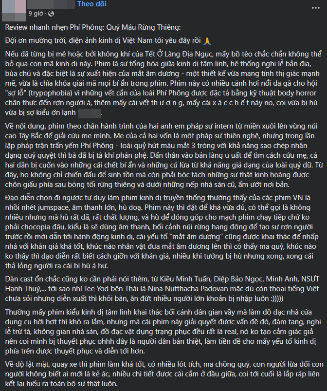 Dân tình review nóng Phí Phông: Khẳng định vị thế kinh dị Việt, người được khen nhất không phải Kiều Minh Tuấn- Ảnh 7. Dân tình review nóng Phí Phông: Khẳng định vị thế kinh dị Việt, người được khen nhất không phải Kiều Minh Tuấn- Ảnh 7.