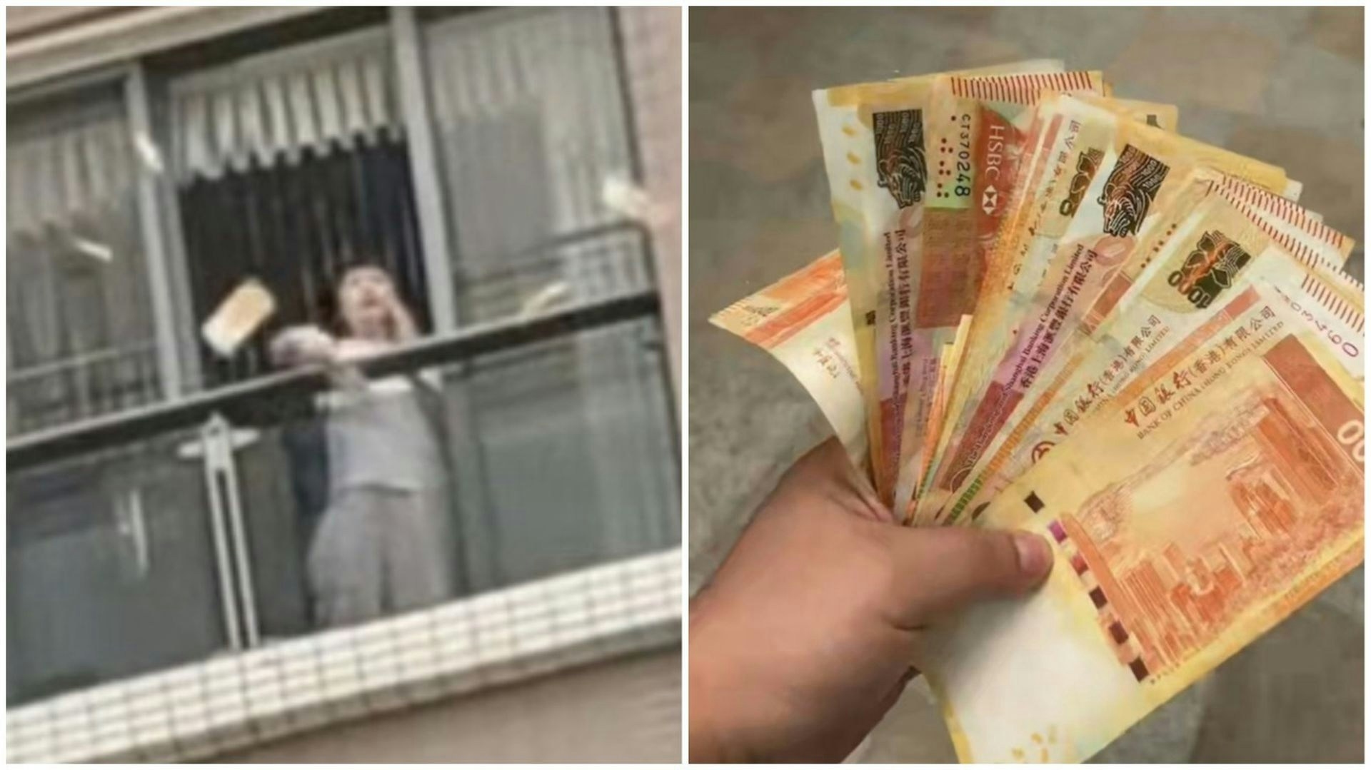 Người phụ nữ n&eacute;m tiền mặt xuống đường, người d&acirc;n tranh nhau nhặt - Ảnh 1.