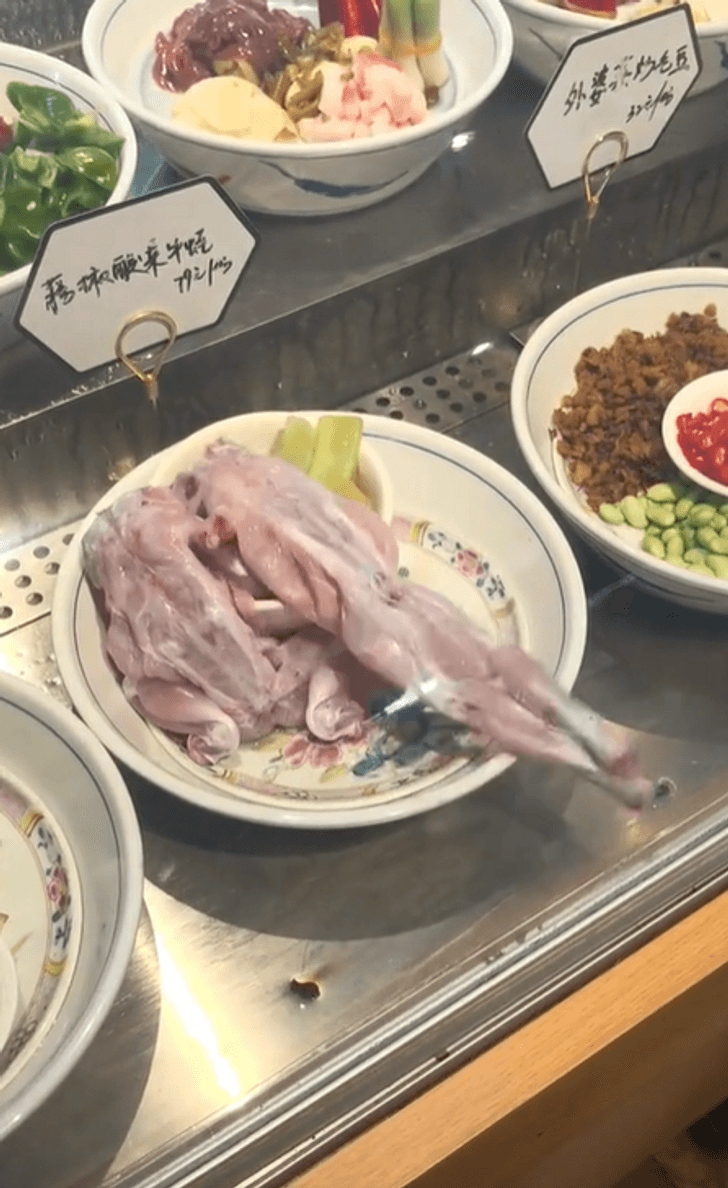 Ếch bị l&agrave;m thịt vẫn cử động tr&ecirc;n đĩa khiến người xem sợ h&atilde;i - Ảnh 1.