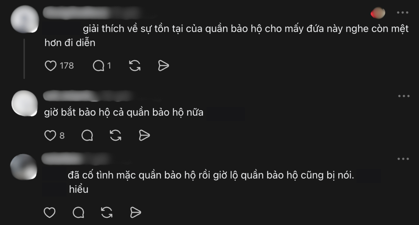 MIN căng thẳng chỉ tr&iacute;ch nam giới khiếm nh&atilde;: Con g&aacute;i ch&uacute;ng t&ocirc;i kh&ocirc;ng b&agrave;n về quần l&oacute;t đ&agrave;n &ocirc;ng!- Ảnh 3.