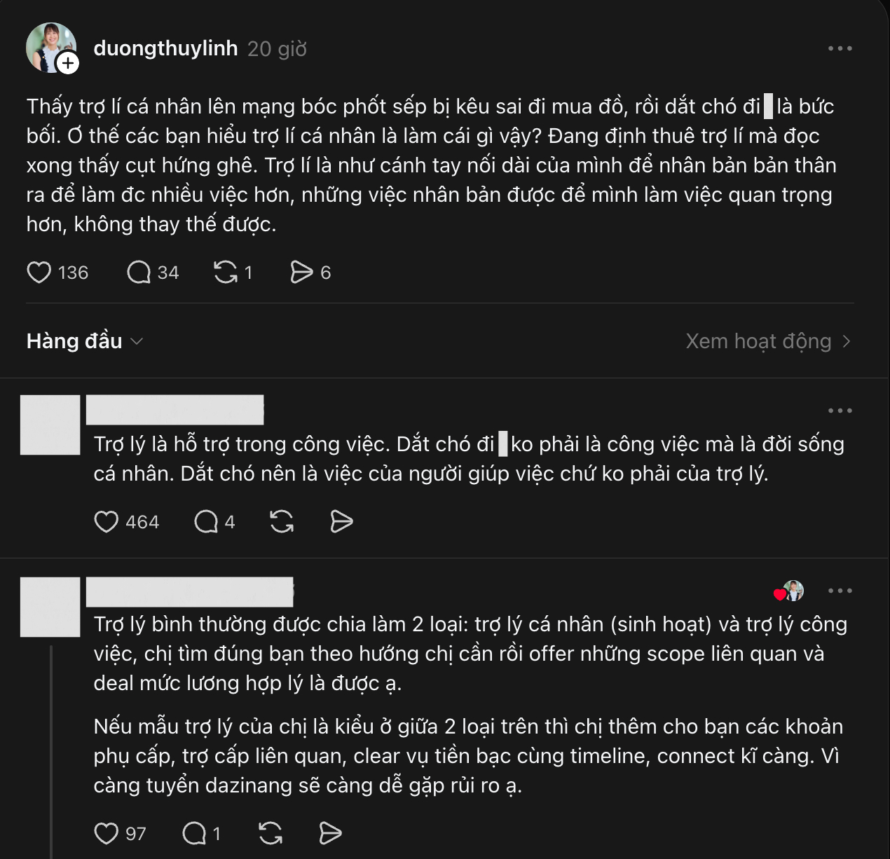 1 Hoa hậu Vbiz ph&aacute;t ng&ocirc;n đến drama trợ l&yacute; hot nhất Threads, netizen ph&aacute;t quạo: "Chị n&oacute;i chị c&oacute; nghĩ kh&ocirc;ng vậy?" - Ảnh 1.