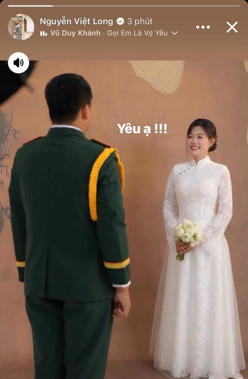 Mũi trưởng Long tung ảnh cưới n&eacute;t căng, n&oacute;i đ&uacute;ng một chữ khi c&ocirc;ng khai nhan sắc c&ocirc; d&acirc;u - Ảnh 2.