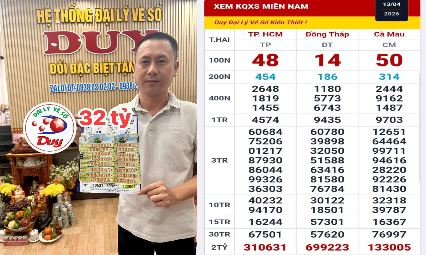 Đại l&yacute; t&igrave;m người tr&uacute;ng độc đắc 32 v&eacute; xổ số miền Nam - Ảnh 2.