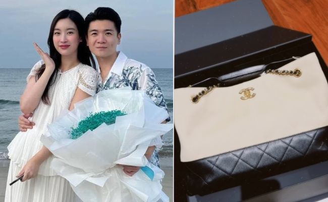 Đỗ Mỹ Linh "flex" t&uacute;i Chanel sang chảnh do anh chồng tặng, dạy con bằng c&aacute;ch hỏi số tầng trong biệt thự trăm tỷ- Ảnh 1.