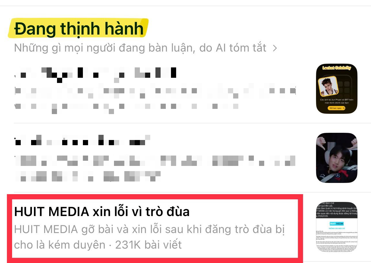 K&ecirc;nh truyền th&ocirc;ng một trường đại học tại TP.HCM bị mắng v&igrave; &ldquo;tr&ograve; đ&ugrave;a C&aacute; th&aacute;ng Tư v&ocirc; duy&ecirc;n&rdquo;: Lời xin lỗi lại chọc tức th&ecirc;m?- Ảnh 1.
