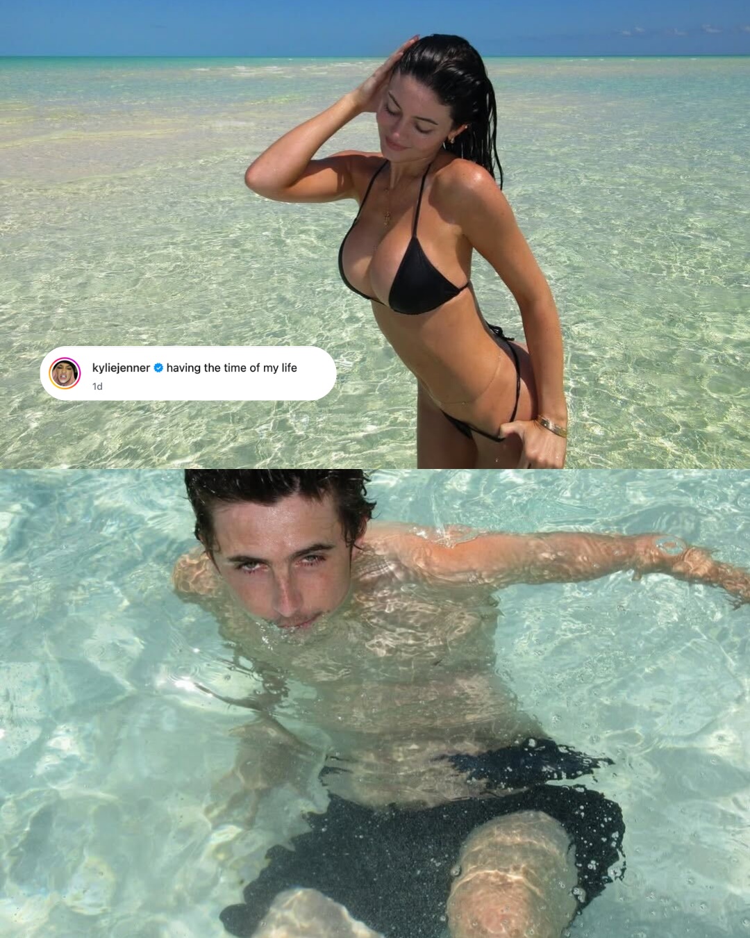 Tội cho bụng sữa của Timoth&eacute;e Chalamet khi va phải "th&aacute;nh body" Kylie Jenner- Ảnh 1.