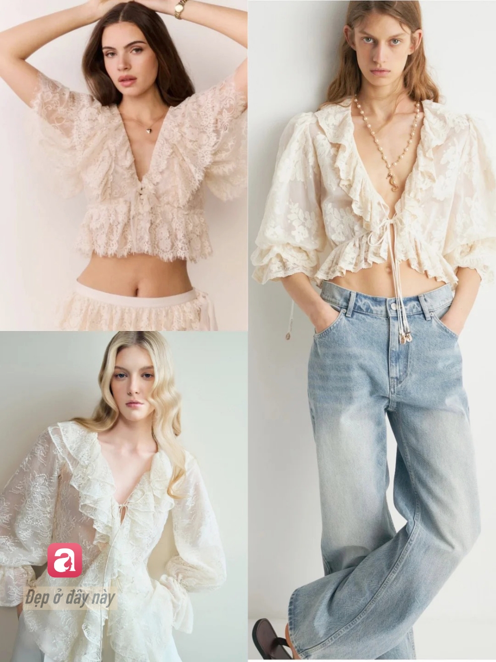 Kh&ocirc;ng cộp m&aacute;c "b&aacute;nh b&egrave;o": &Aacute;o ren b&egrave;o nh&uacute;n h&egrave; 2026 được mặc theo c&aacute;ch tinh tế v&agrave; c&oacute; gu hơn bao giờ hết- Ảnh 5.