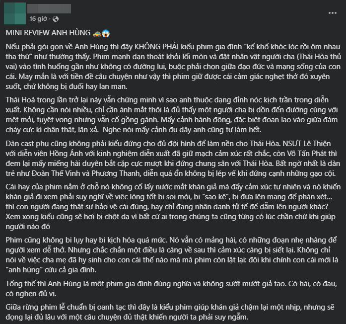 Review cực n&oacute;ng Anh H&ugrave;ng: Th&aacute;i H&ograve;a xứng tầm "n&oacute;c nh&agrave;" diễn xuất, một c&aacute;i t&ecirc;n g&acirc;y ức chế cực độ- Ảnh 8.