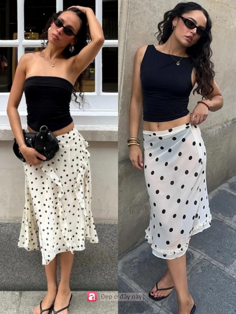 V&aacute;y chấm bi hot trở lại: Lần n&agrave;y c&ograve;n dễ mặc v&agrave; t&ocirc;n d&aacute;ng hơn bạn nghĩ - Ảnh 4.