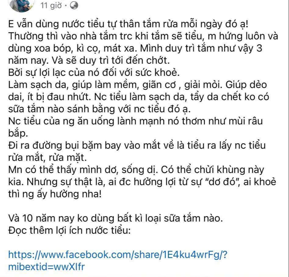 Tr&agrave;o lưu d&ugrave;ng nước tiểu để tắm v&agrave; những nguy cơ tiềm ẩn cho sức khỏe - Ảnh 3.