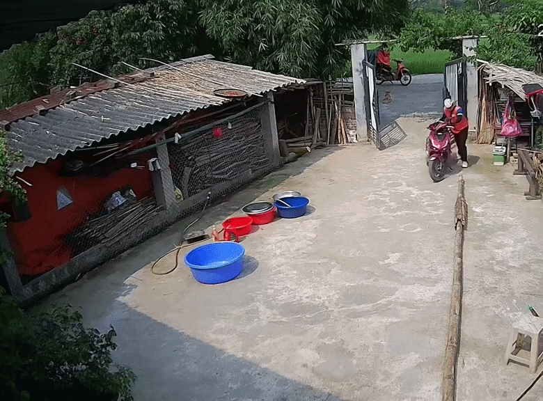 Shipper đến giao h&agrave;ng bỗng dắt xe m&aacute;y của kh&aacute;ch đi: Đoạn camera an ninh 24 gi&acirc;y được tung l&ecirc;n mạng- Ảnh 2.